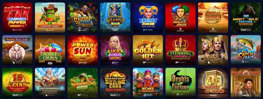 Boomsbet jeux